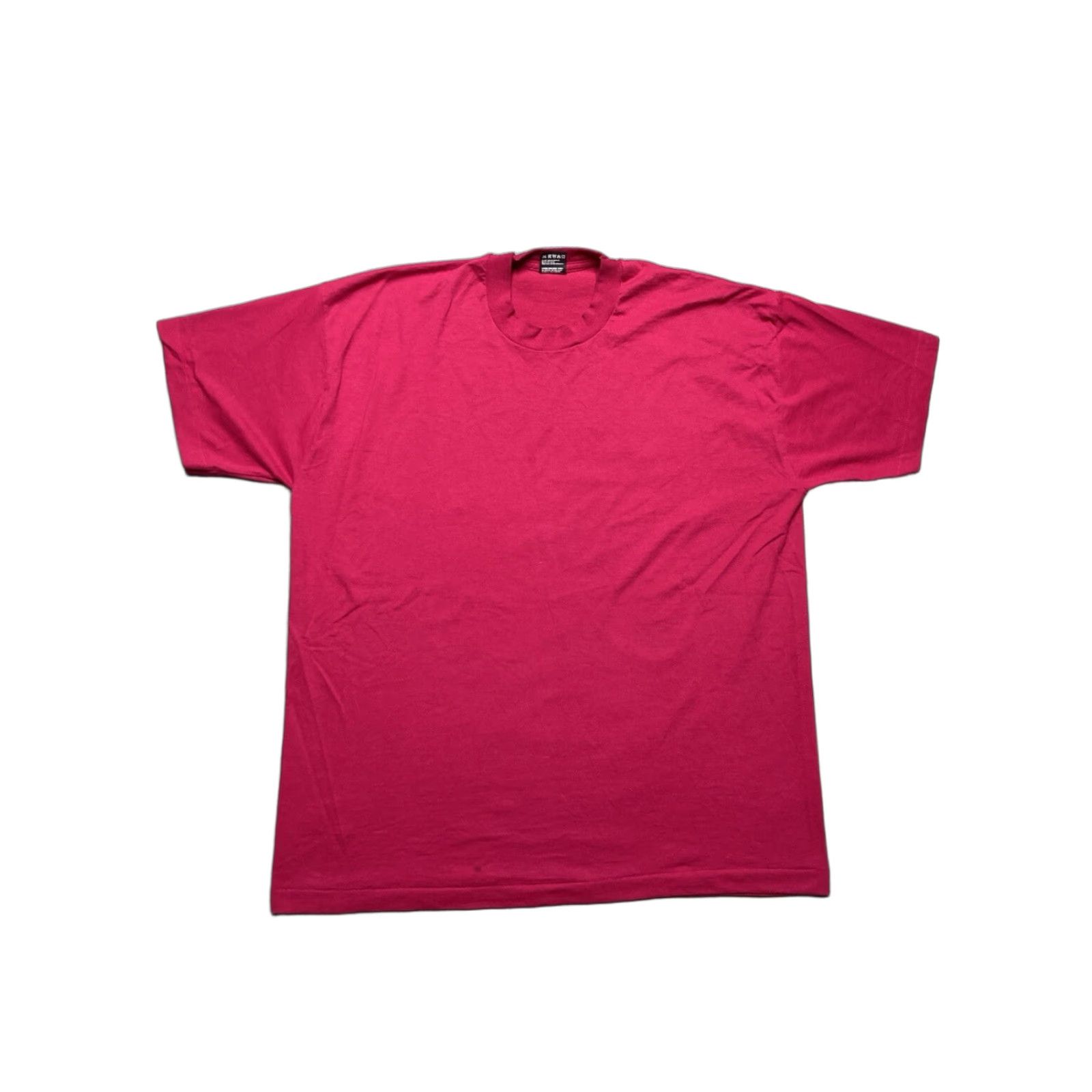 Fruit Of The Loom VINTAGE 80s 90s Fruit of the Loom T-Shirt Pink 2XL Men Regular Solid Size US XXL / EU 58 / 5 - 1 Thumbnail