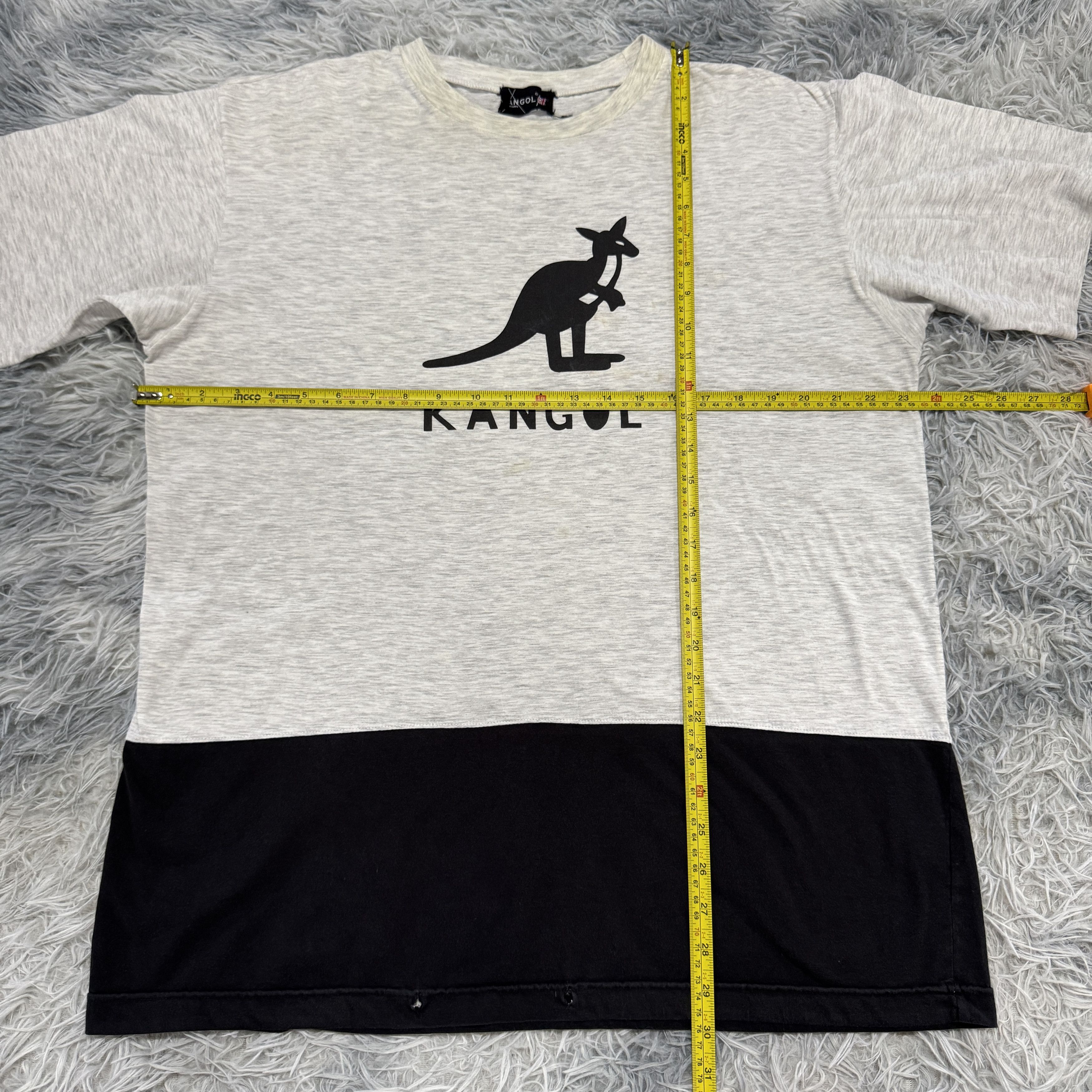Kangol Vintage 2Tone Kangol Short-sleeve Tshirt Black Kangaroo Logo Size US L / EU 52-54 / 3 - 7 Thumbnail