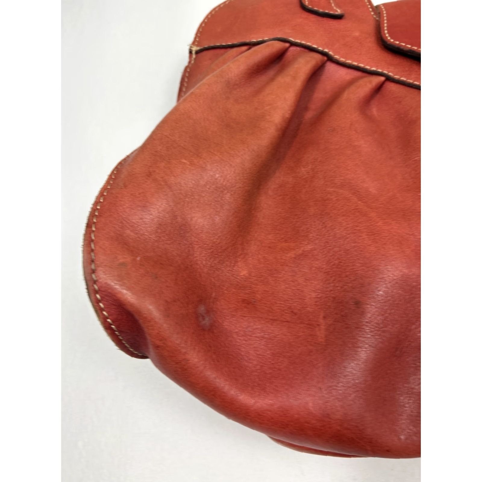 Patricia Nash VINTAGE Patricia Nash Satchel/Top Handle Bag Women Dusky Red Leather Lione 18x11 Brown Lining Size ONE SIZE - 3 Thumbnail