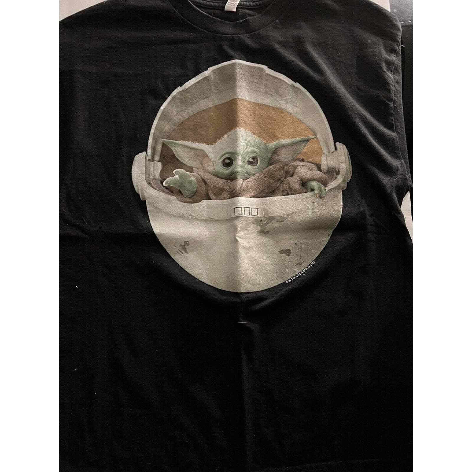 The Unbranded Brand Baby Yoda Mandalorian Mando Disney Black T-shirt Mens Large Size US L / EU 52-54 / 3 - 1 Thumbnail