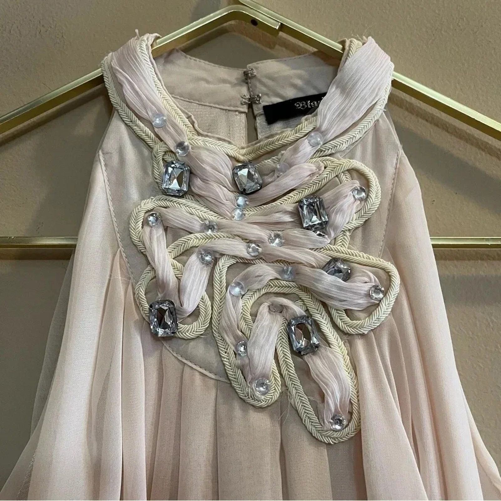 Other Black Brand Sz S Cream Sleeveless Tank Flowy High Neck Size S / US 4 / IT 40 - 3 Thumbnail