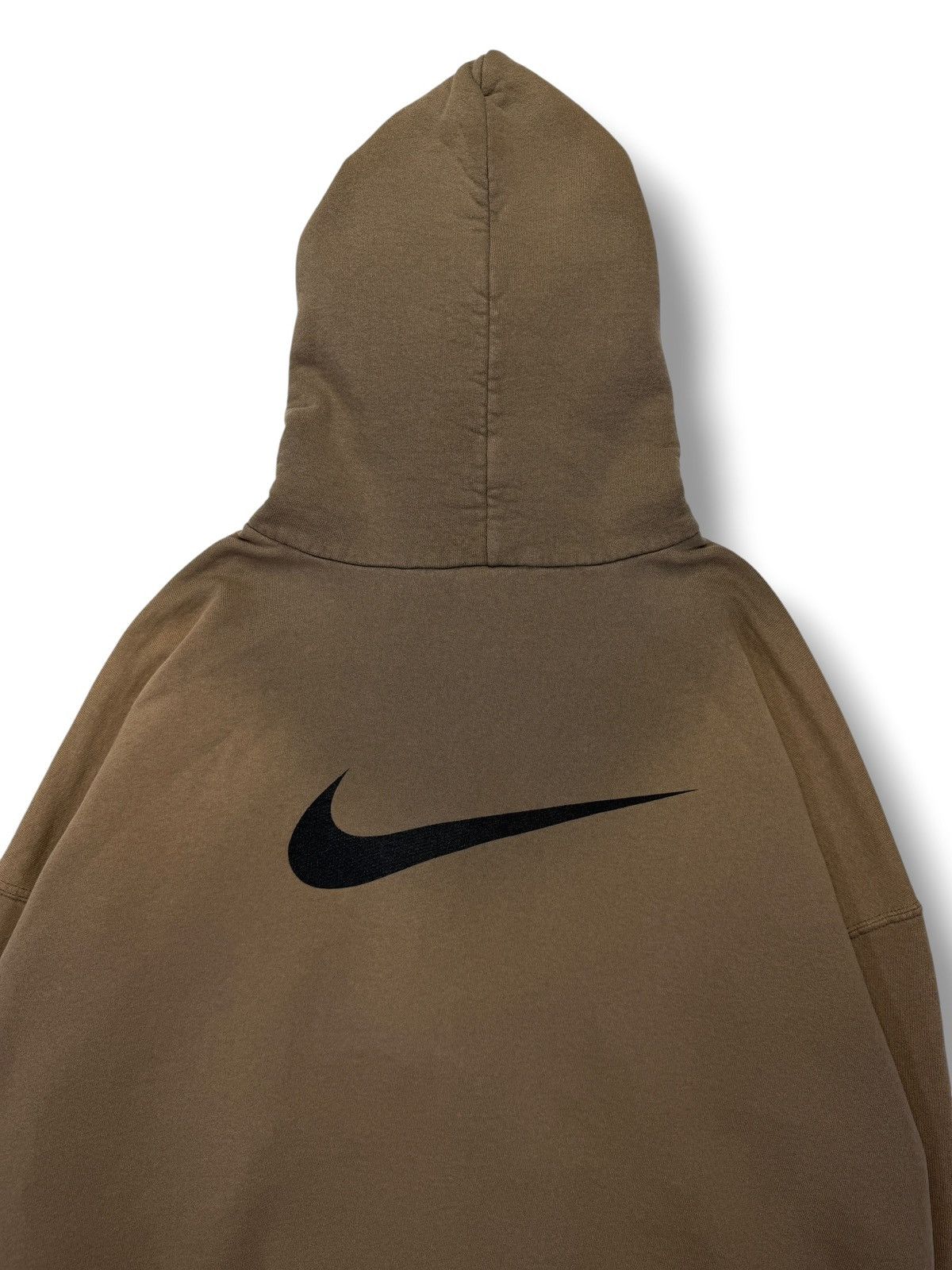 Nike Vintage 90’s Faded Brown Nike Swoosh Zip Up Hoodie Size US XXL / EU 58 / 5 - 5 Thumbnail