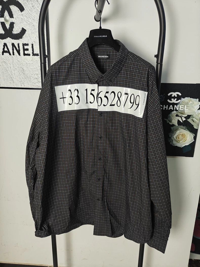 Balenciaga Balenciaga Embroidered Logo Shirt Size US L / EU 52-54 / 3 - 1 Thumbnail