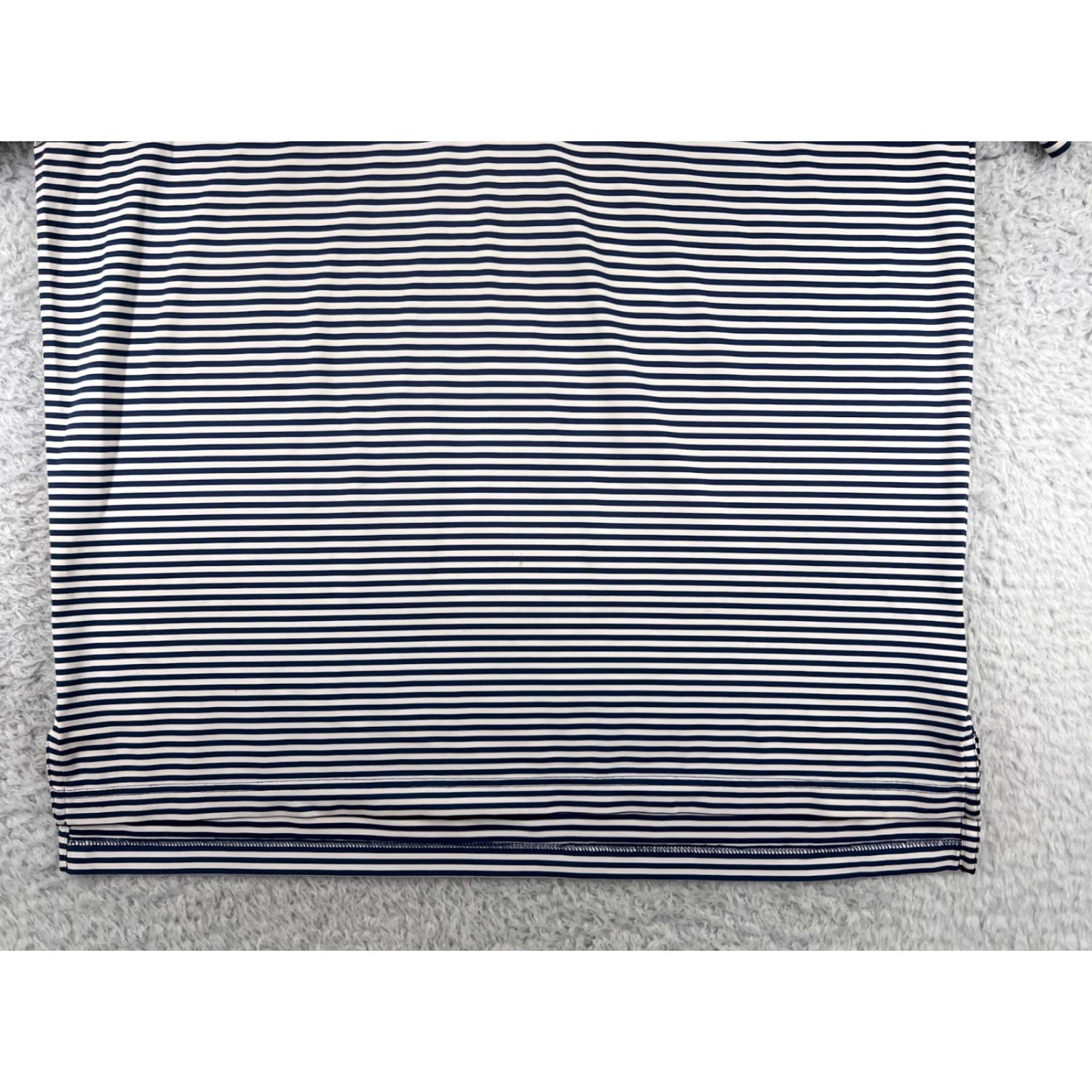 Peter Millar Peter Millar Polo Shirt Mens Large Blue White Stripe Summer Comfort Polyester Size US L / EU 52-54 / 3 - 6 Thumbnail