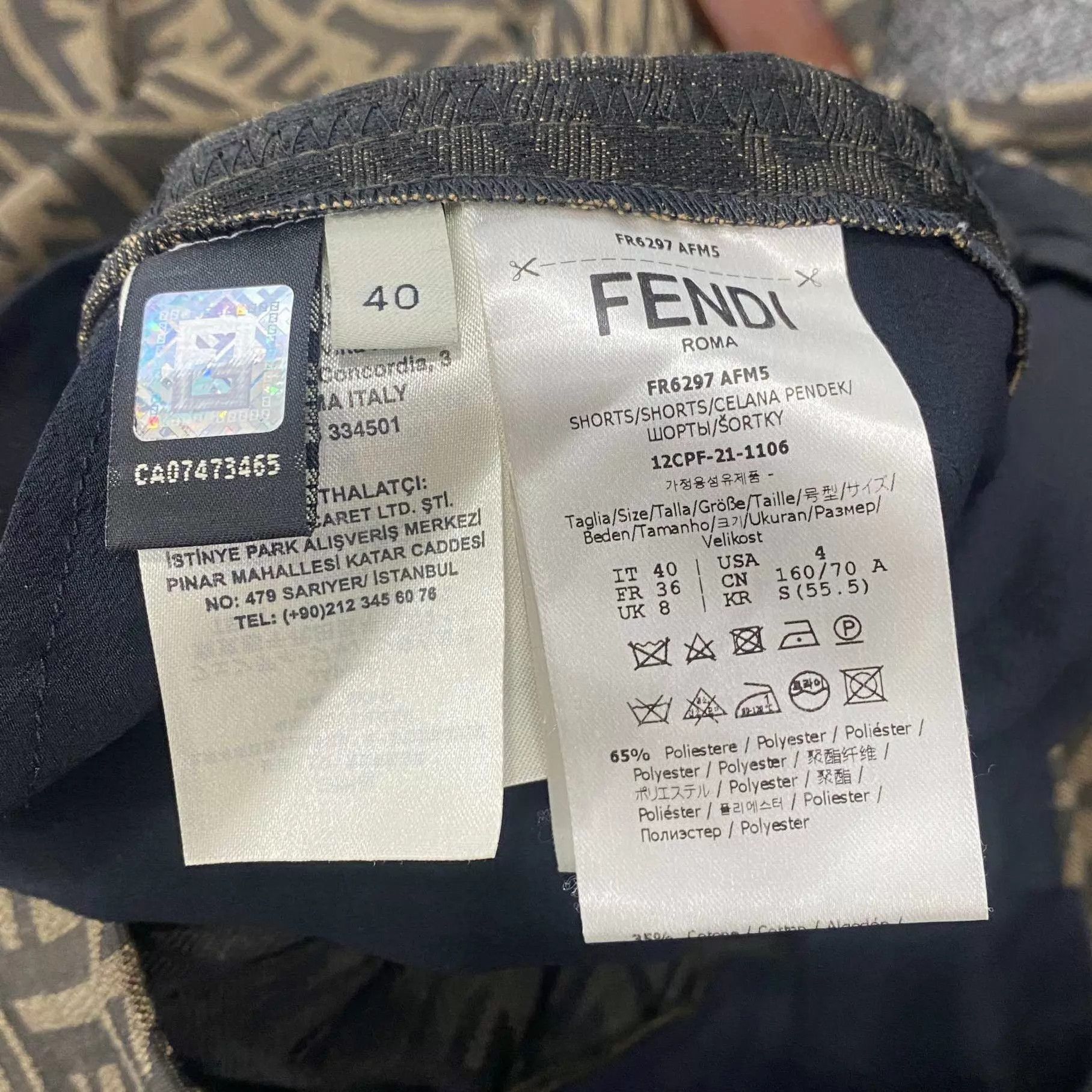 Fendi FENDI Twisted All-Over FF Print Shorts Size 27" / US 4 / IT 40 - 5 Thumbnail