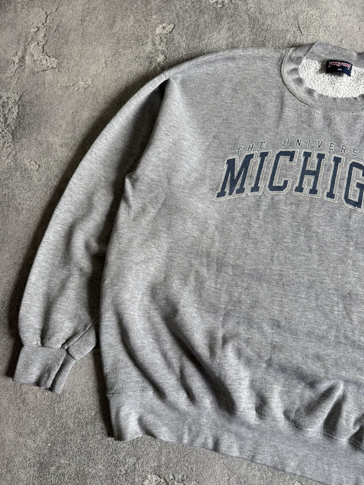 Jansport × Vintage JanSport XL Michigan university thrashed sweatshirt jumper Size US XL / EU 56 / 4 - 11 Thumbnail