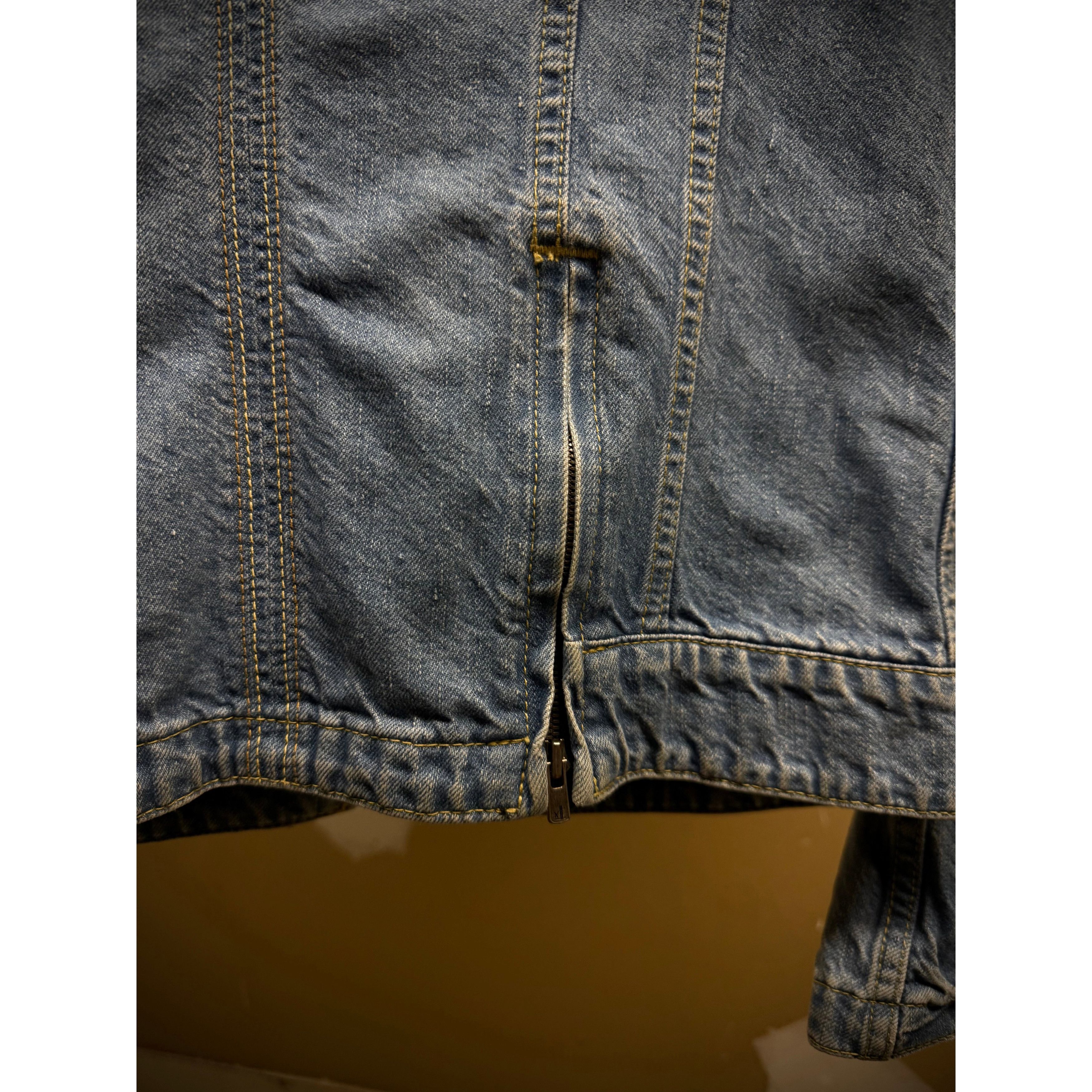 The Viridi-anne The Viridi-Anne Light Wash Denim Excella Zip-Up Work Jacket Size US S / EU 44-46 / 1 - 8 Thumbnail