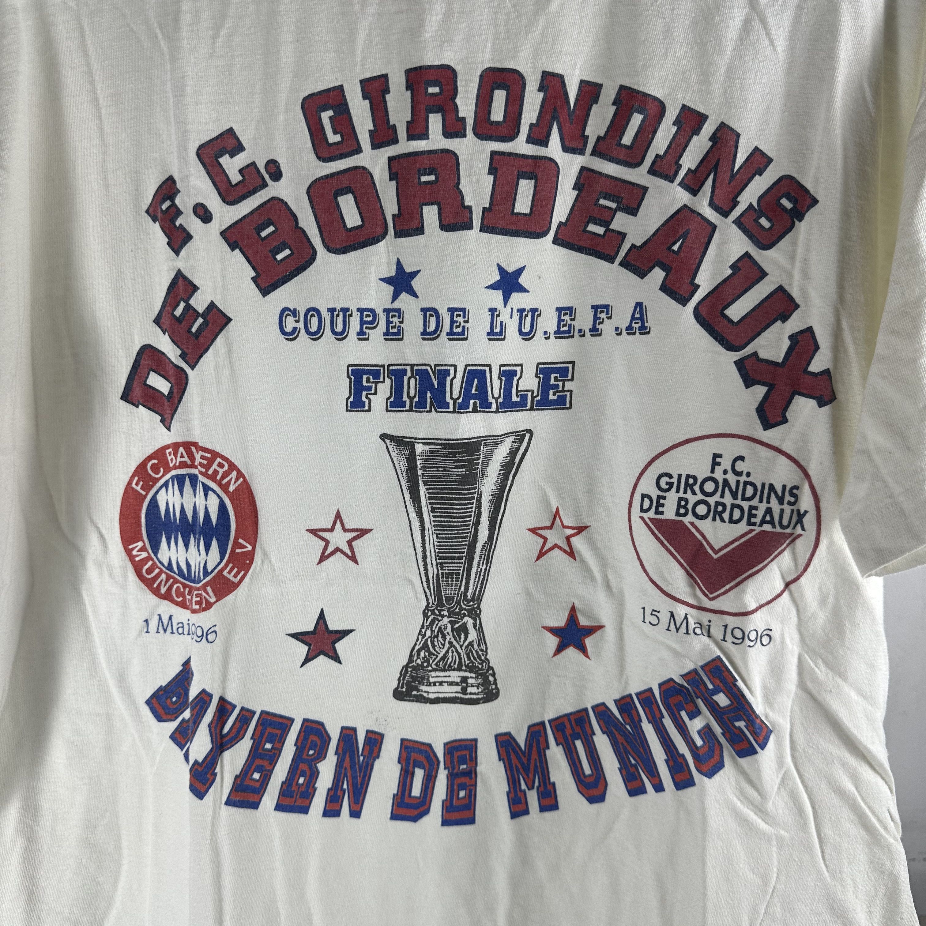 Vintage 1996 Bayern Munich VS Bordeaux UEFA Cup Final Soccer T-shirt Size US L / EU 52-54 / 3 - 2 Thumbnail