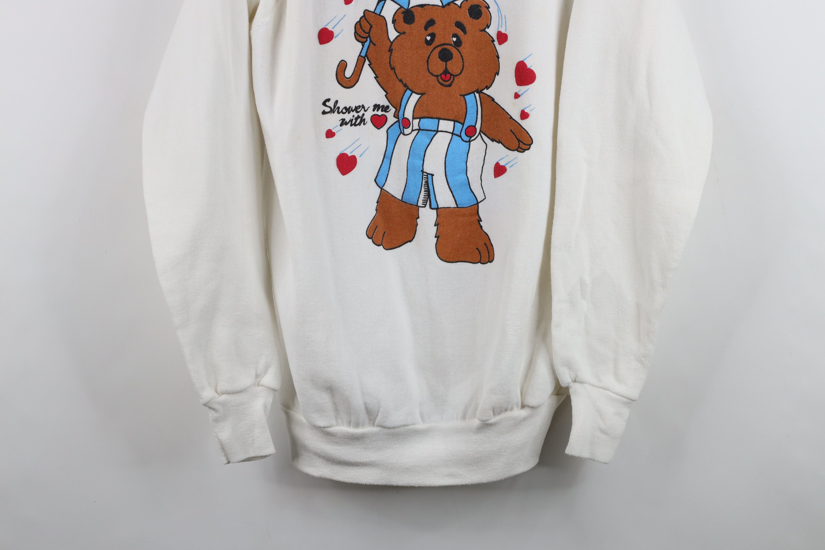 Vintage Vintage 80s 90s Streetwear Me With Love Bear Sweatshirt USA Size XL / US 12-14 / IT 48-50 - 3 Thumbnail