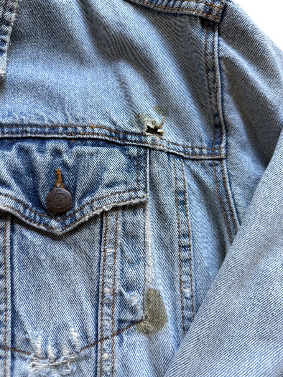 Other VERY RARE VINTAGE DENIM JACKET Size US L / EU 52-54 / 3 - 3 Thumbnail