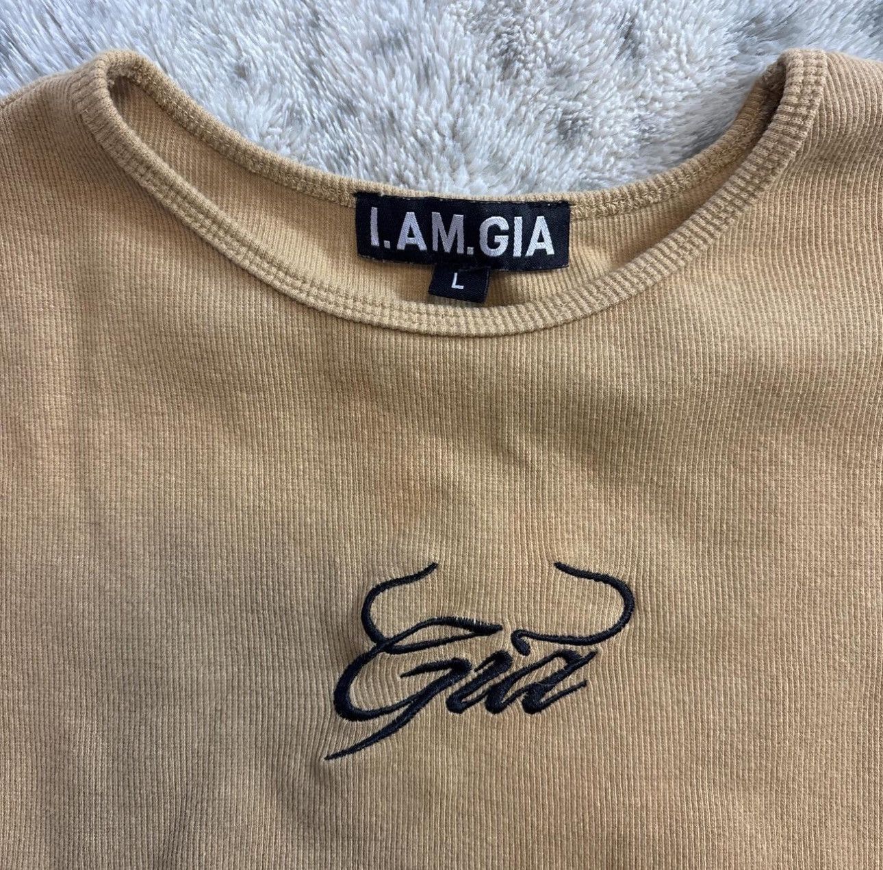 I.AM.GIA IAMGIA Tan Cropped Top Size S / US 4 / IT 40 - 2 Thumbnail
