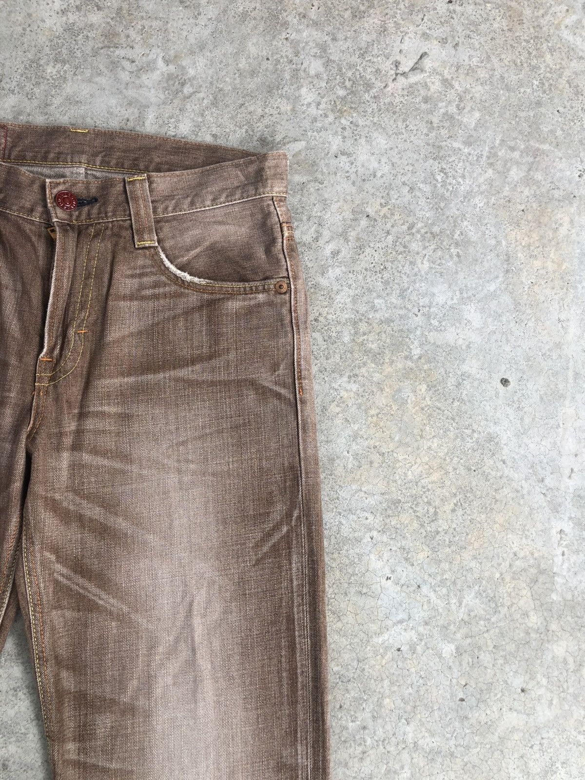 If Six Was Nine Japanese Edwin 503 Flared Jeans Distressed Size US 33 - 5 Thumbnail