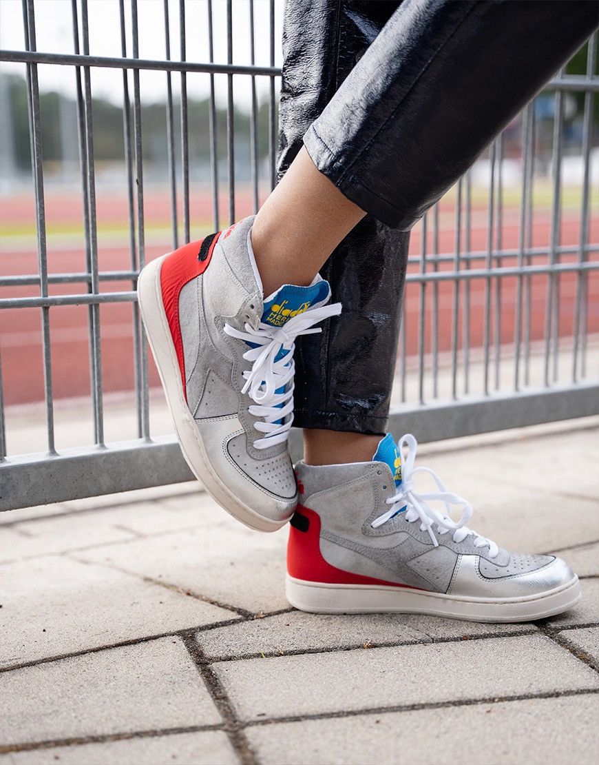 Diadora Mi Basket Italia Grey Rock High top made in Italy
