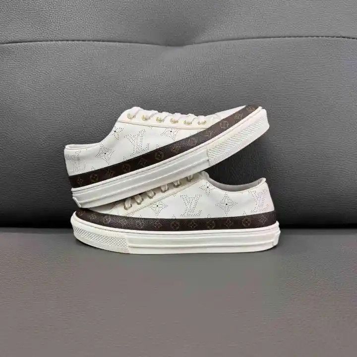 Louis Vuitton Louis Vuitton Stellar White Leather Sneakers -2508 Size US 6 / IT 36 - 4 Thumbnail