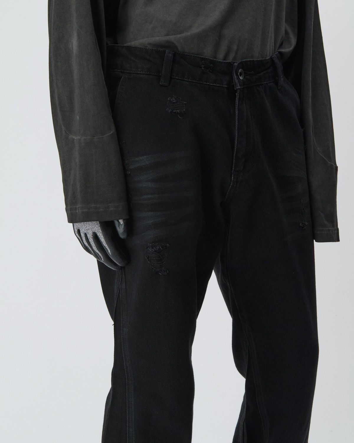 Troubled Waters Troubled Waters Waxed & Damaged Denim Size US 30 / EU 46 - 3 Thumbnail