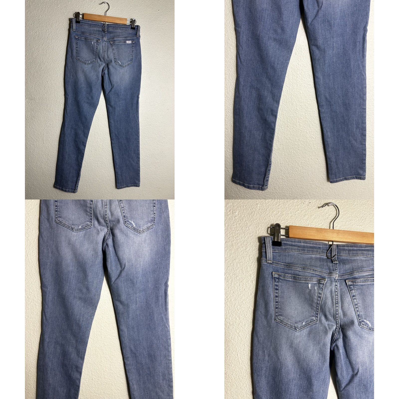 Vintage joes jeans Womens Slim Ankle 25 Light Wash Distressed Jeans 25x29 Womens Size 42" / US 20 - 8 Thumbnail
