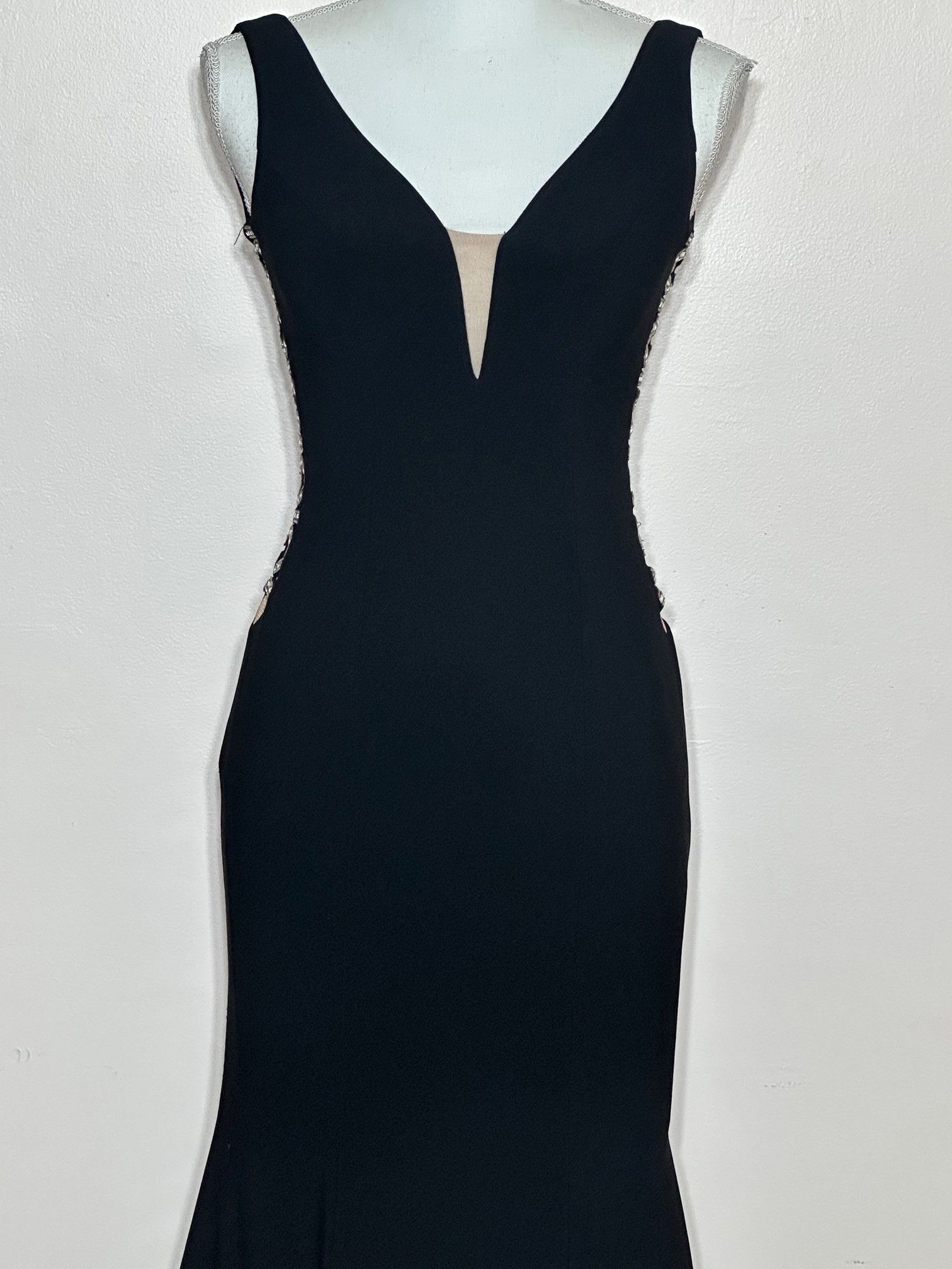 Vintage XSCAPE Black Jersey Crepe Gown Size 0 Size XS / US 0-2 / IT 36-38 - 2 Thumbnail