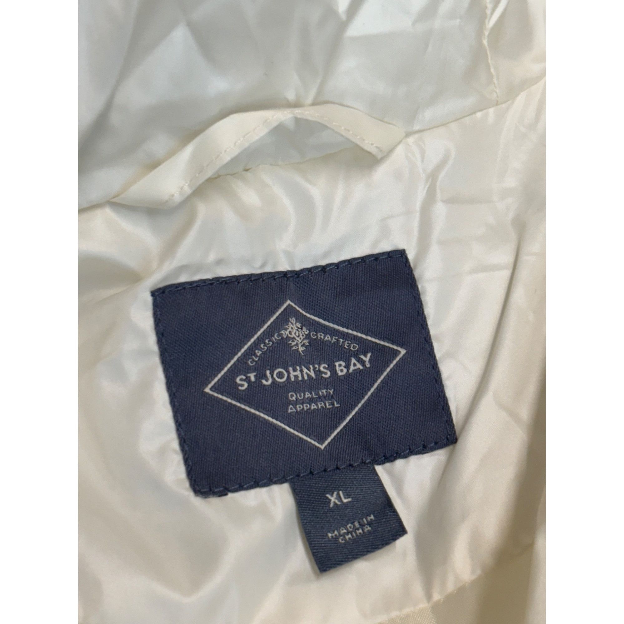 Other St. John's Bay Hooded Midweight Puffer Jacket, Ivory, Sz. XL Size XL / US 12-14 / IT 48-50 - 8 Thumbnail