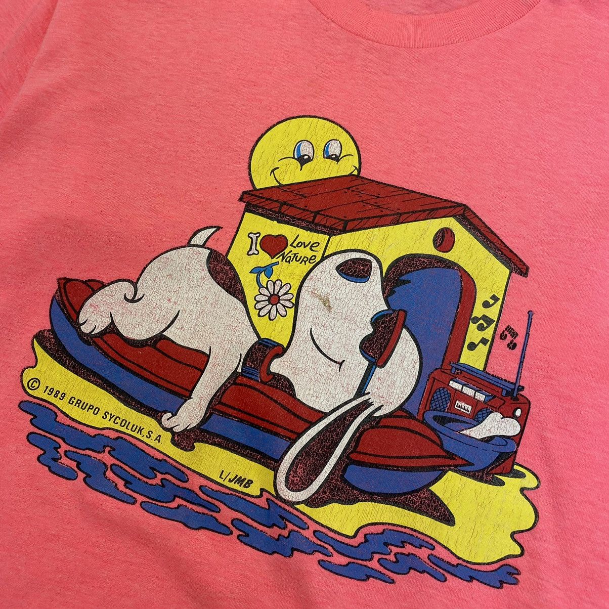 Cartoon Network Vintage Snoopy 1989 Big Logo Humor cartoon tee Size US M / EU 48-50 / 2 - 3 Thumbnail