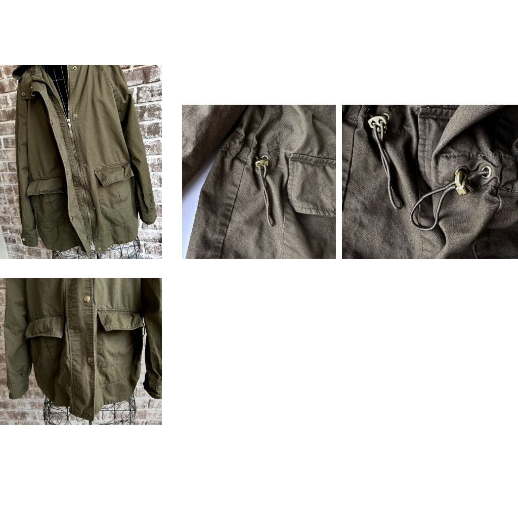 Other Love Tree Green Army Jacket Medium Military Raincoat Pockets Size US M / EU 48-50 / 2 - 5 Thumbnail