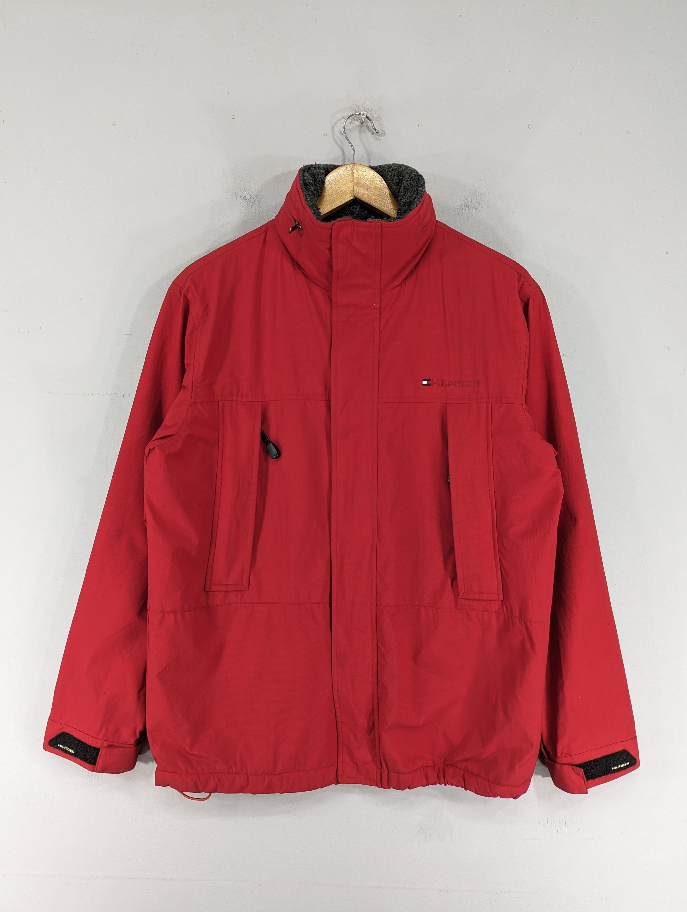 image of Classic Men's Tommy Hilfiger Outerwear Jacket With Hoodie (Size Small)