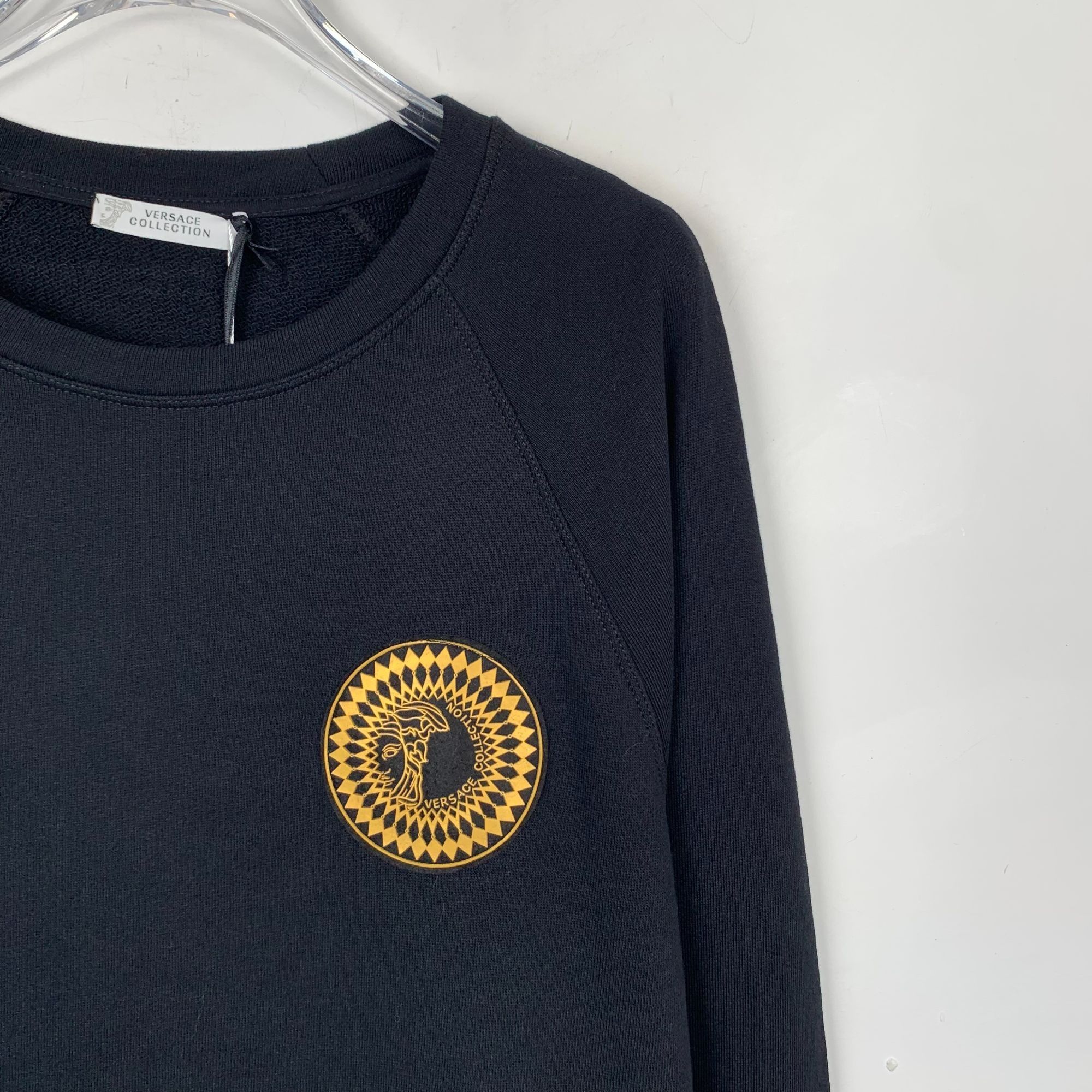 Versace J9209 Versace Collection Black Sweatshirt With Gold Medusa E Size US L / EU 52-54 / 3 - 3 Thumbnail