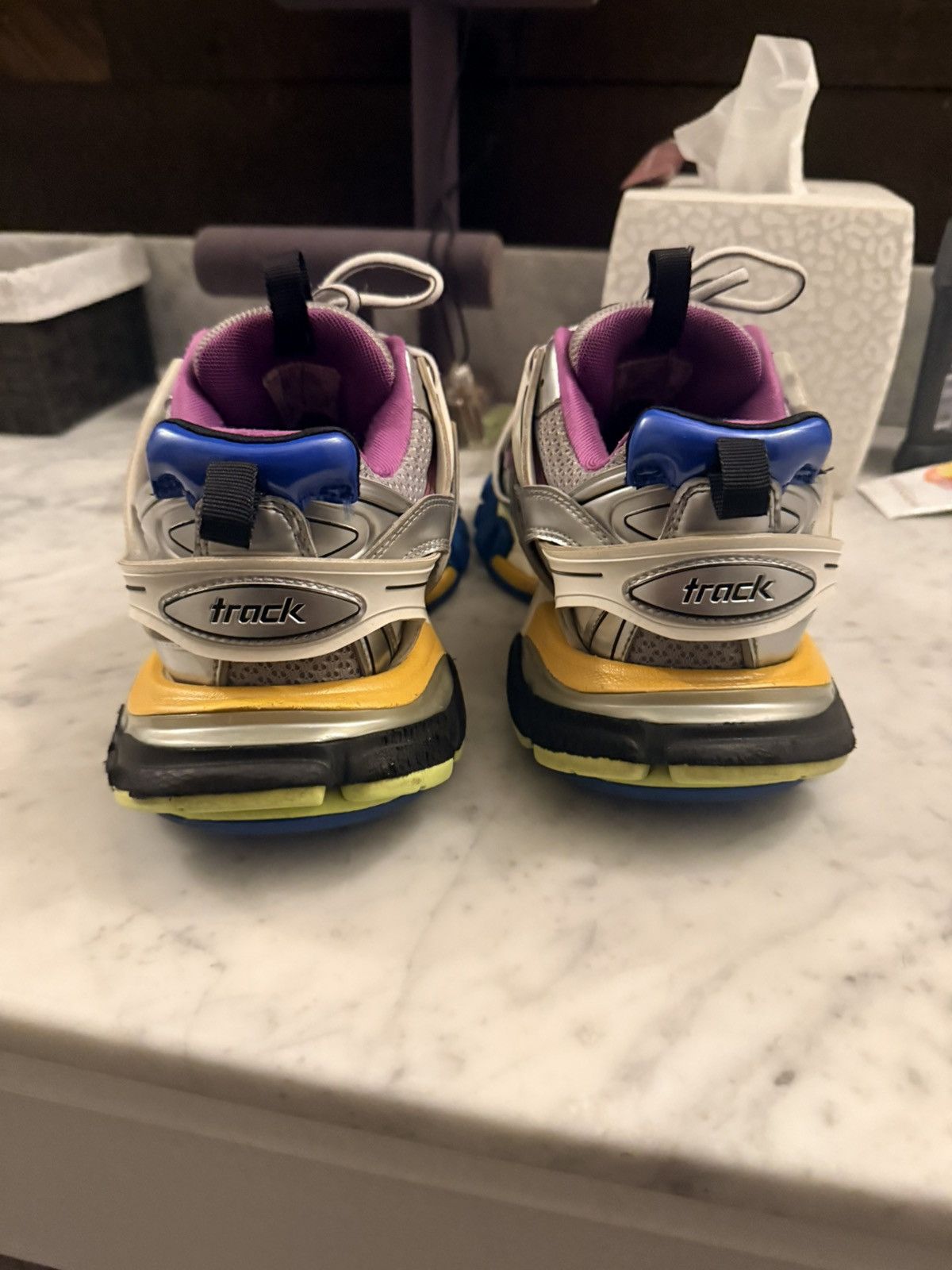 Balenciaga balenciaga multi color metallic track runner/trainer Size US 8 / EU 41 - 4 Thumbnail