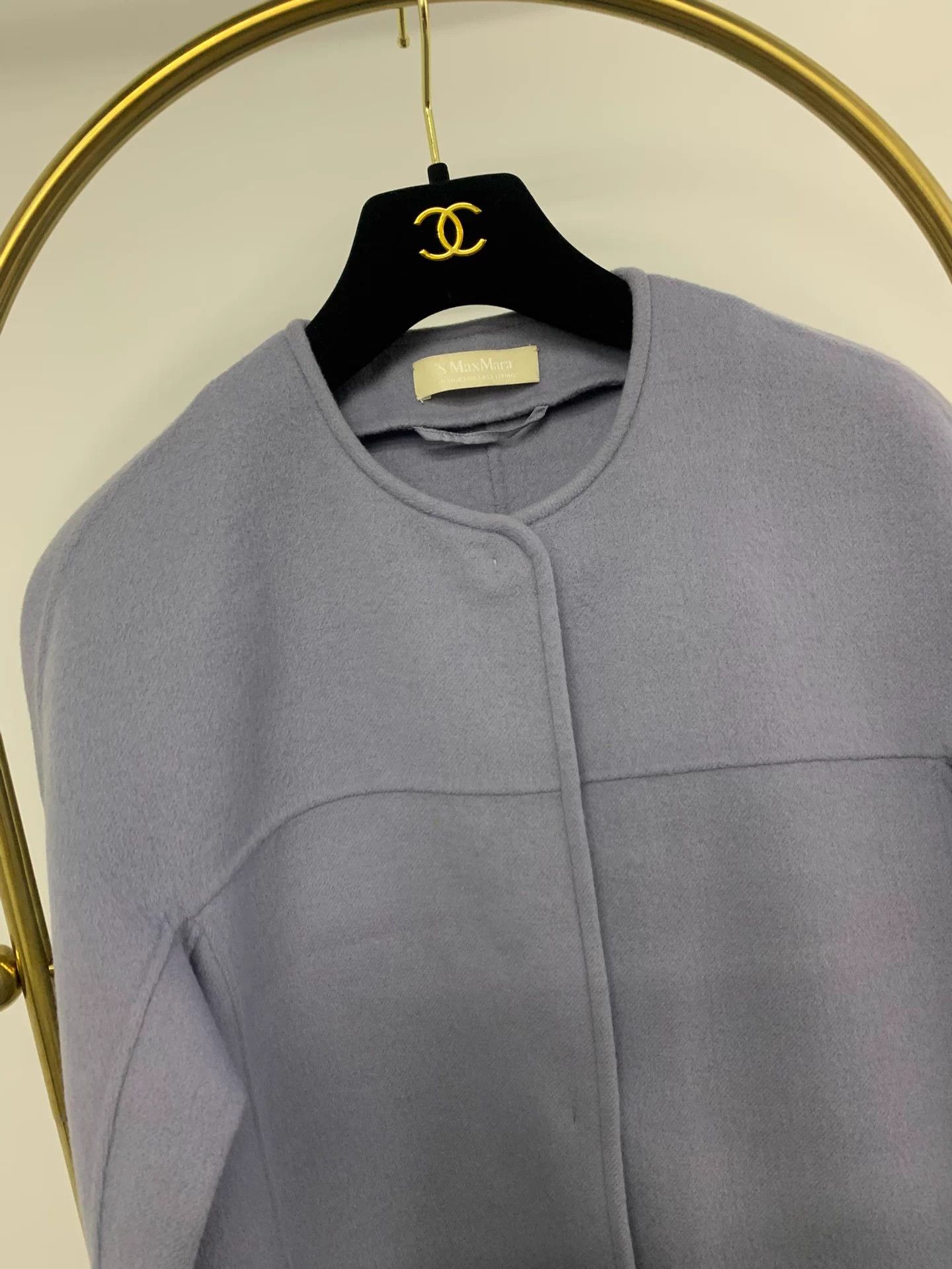 Max Mara S'Max Mara Purple Crewneck Wool Coat Size 38 New Size S / US 4 / IT 40 - 2 Thumbnail