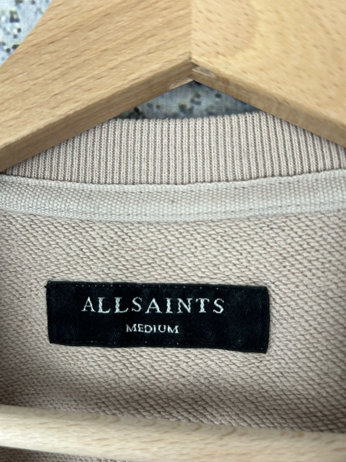 Allsaints Allsaints Beige Classic Crewneck Sweatshirt Hype Rare Size US M / EU 48-50 / 2 - 4 Thumbnail