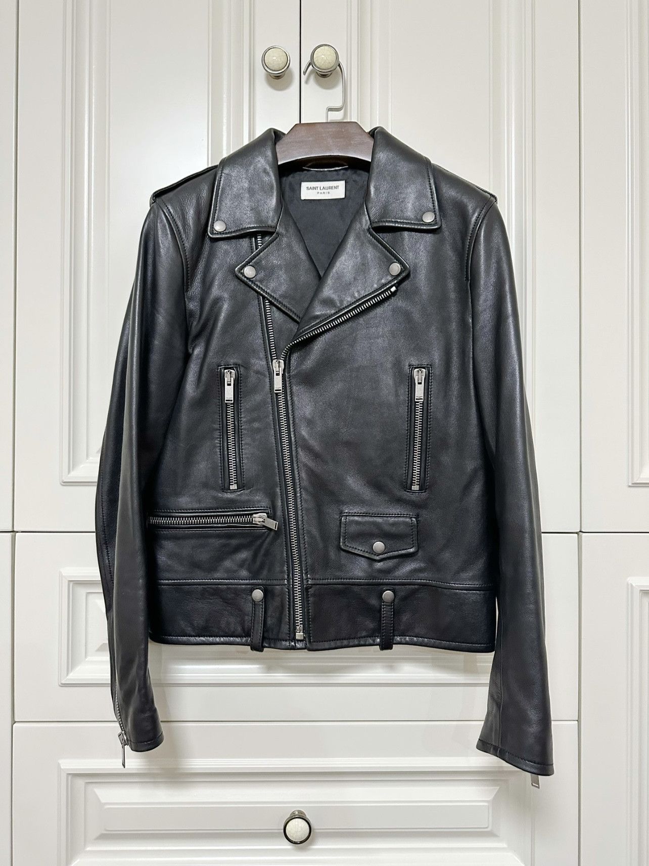 Saint Laurent Paris SLP L01 Leather Jacket 48 | Grailed