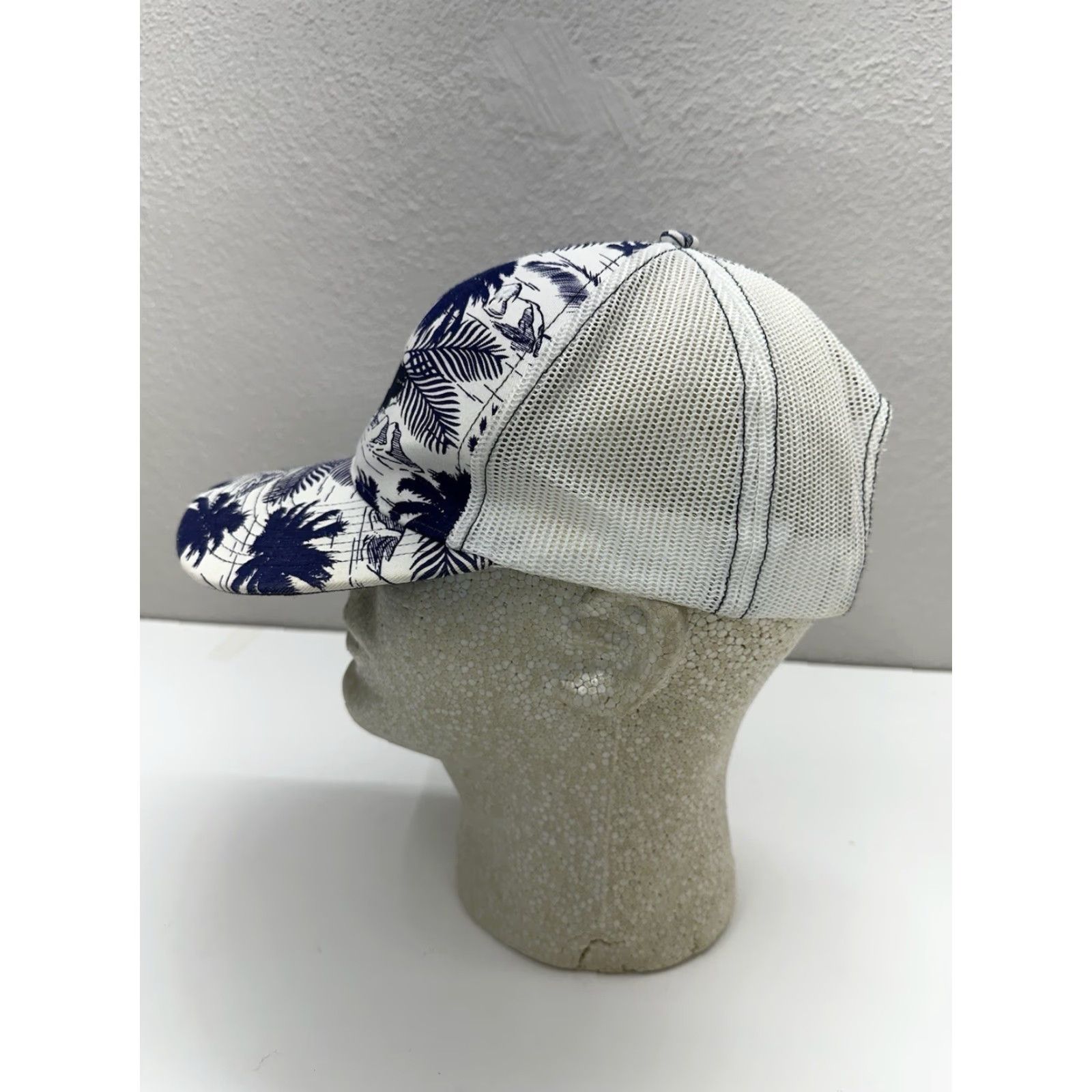 Vintage Richardson Snapback Hat White Blue Palm Trees North Carolina Logo Secret SPF Mens Hat One Size Blue Cotton Adjustable Outdoor Size ONE SIZE - 4 Thumbnail