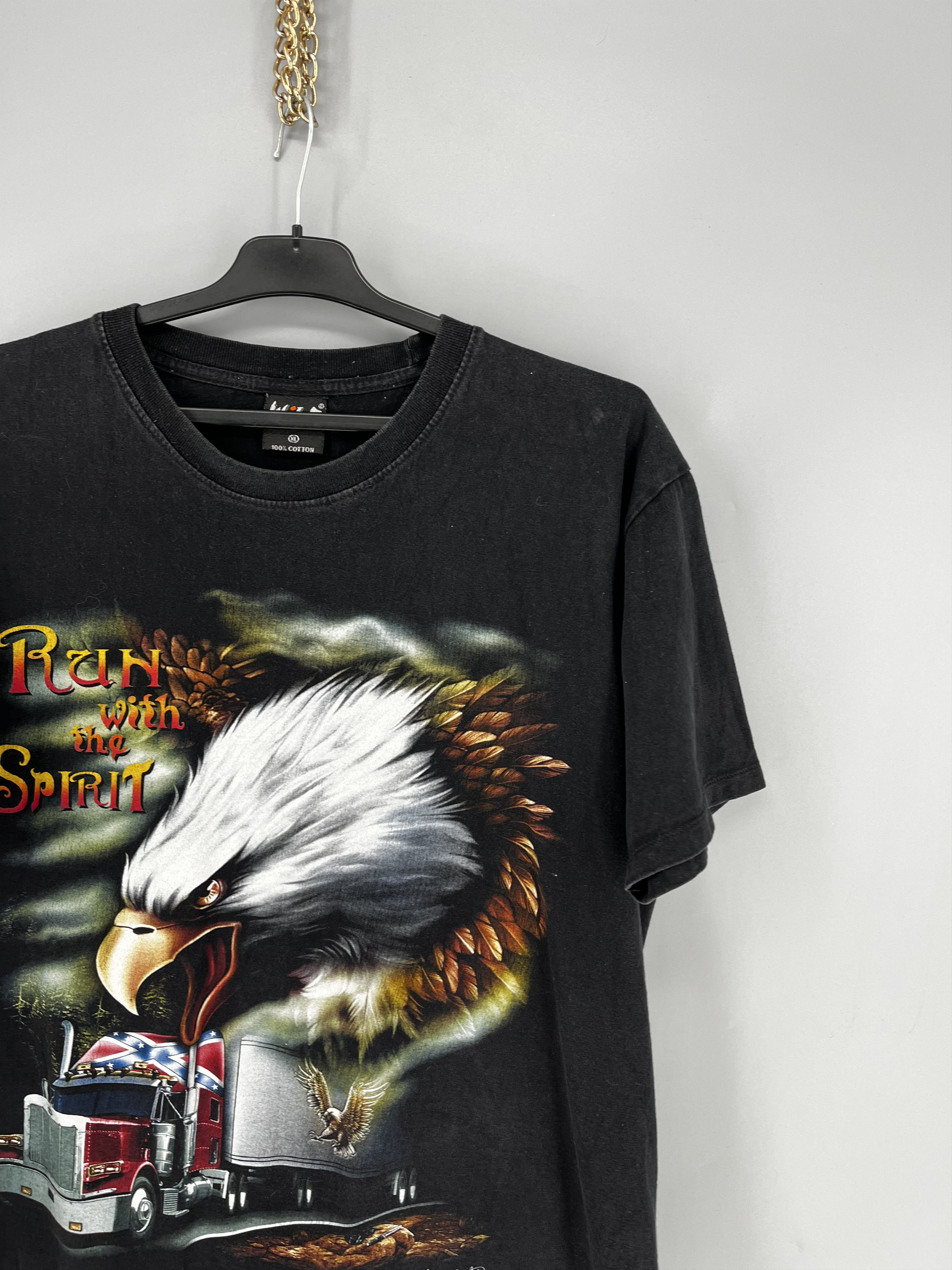 Band Tees Vintage America Eagle On the Sky Double Side Overprinted Tee Size US XL / EU 56 / 4 - 6 Thumbnail