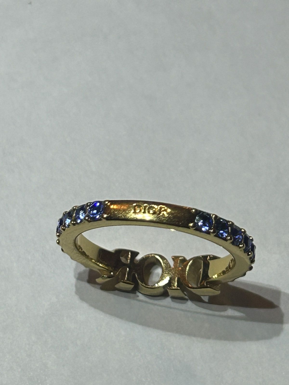 Dior Christian Dior DIO(R)EVOLUTION RING Gold-Finish Metal Blue Size ONE SIZE - 8 Thumbnail