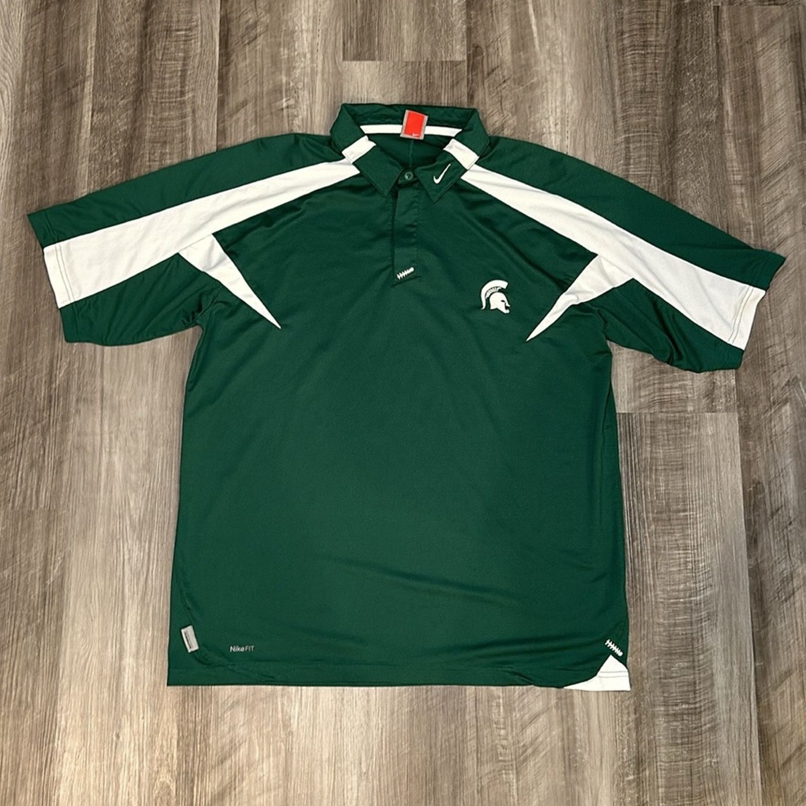 Nike Michigan State Spartans Nike Fit Team Polo - Large Size US L / EU 52-54 / 3 - 2 Thumbnail