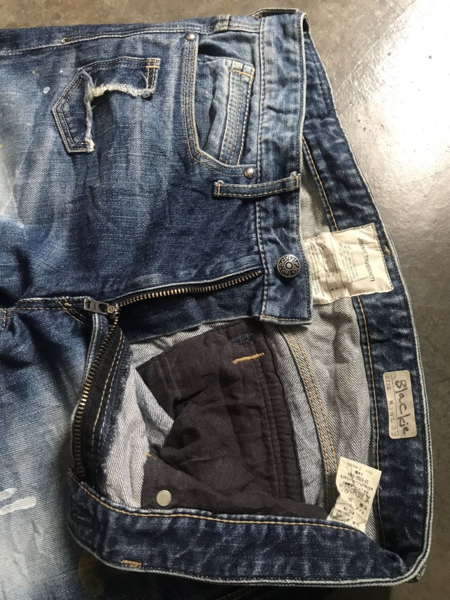 Jimmy Taverniti × Taverniti × Vintage Jimmy Taverniti - Blackie Fade Washed Splattered Paint Jeans Size US 30 / EU 46 - 8 Thumbnail