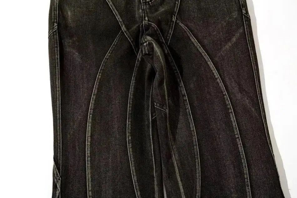 Japanese Brand Streetwear Washed Spliced Design Jeans Pants Size US 34 / EU 50 - 5 Thumbnail