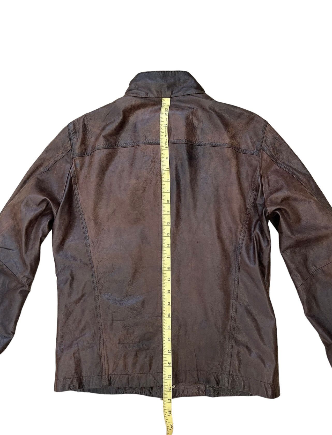 Lamborghini Vintage Tonino Lamborghini Patina Dark Brown Leather Jacket Size US M / EU 48-50 / 2 - 5 Thumbnail