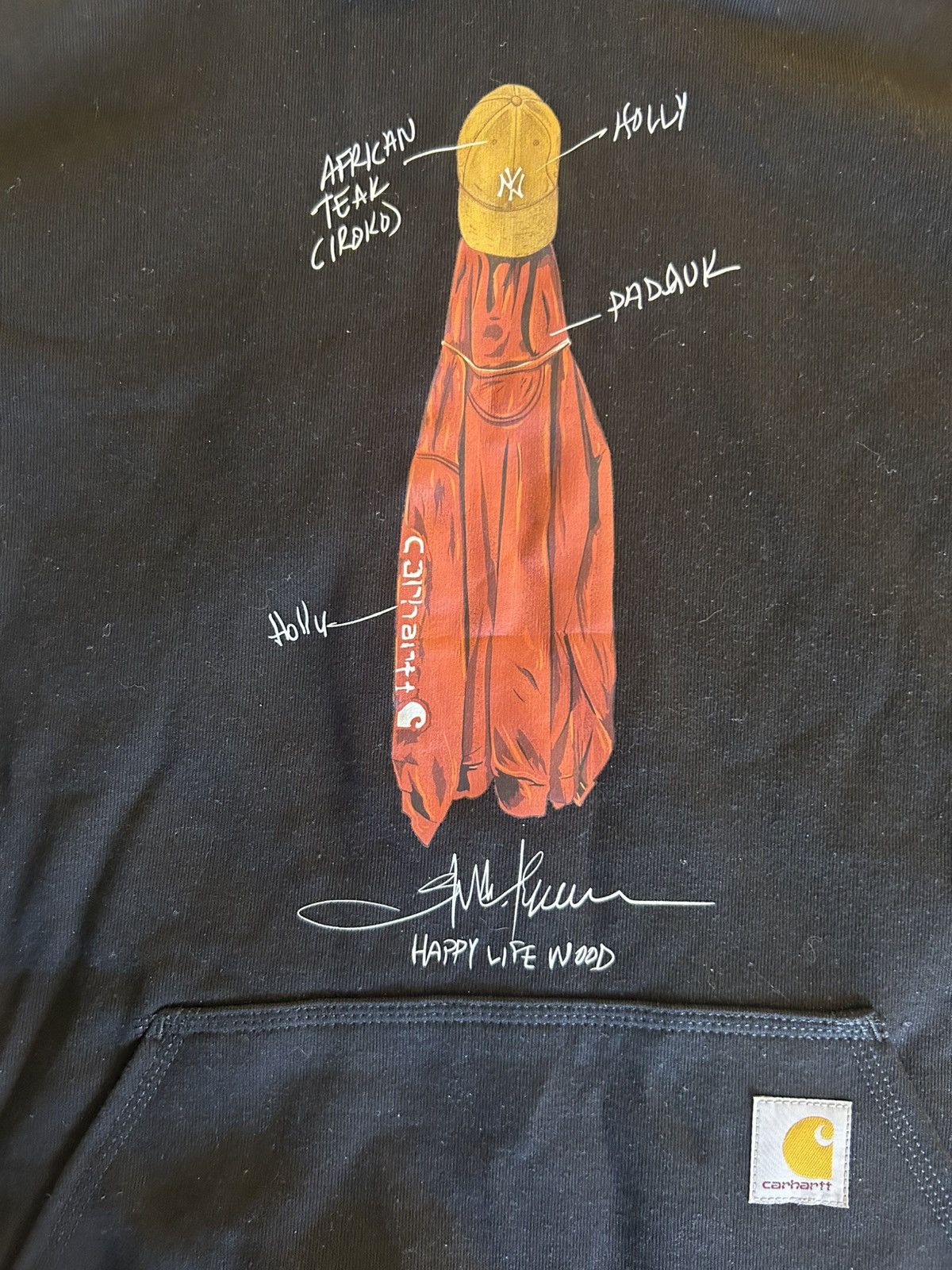 Carhartt Carhartt x Happy Life Wood Collab Hoodie XL NWT Size US XL / EU 56 / 4 - 2 Thumbnail