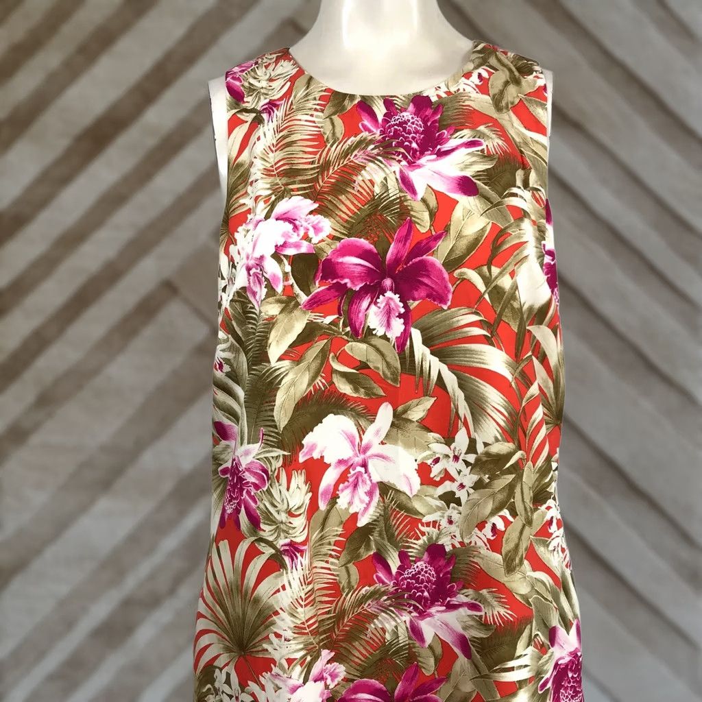 Tommy Bahama VINTAGE? No, but keep focus: Tommy Bahama Tropical Orchid Leopard Print Shift Dress Coral Small NWT Size S / US 4 / IT 40 - 1 Thumbnail