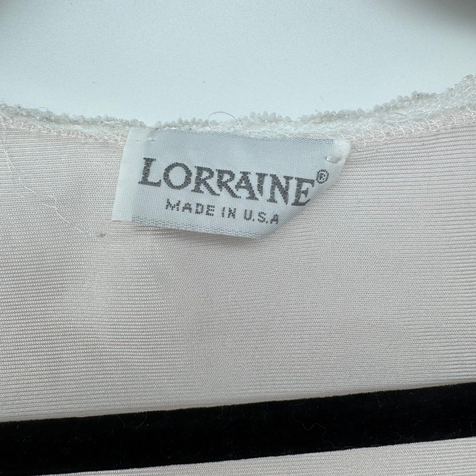 Other Vintage Lorraine Nightgown Pink Lace Button Front Made in U Size L / US 10 / IT 46 - 3 Thumbnail