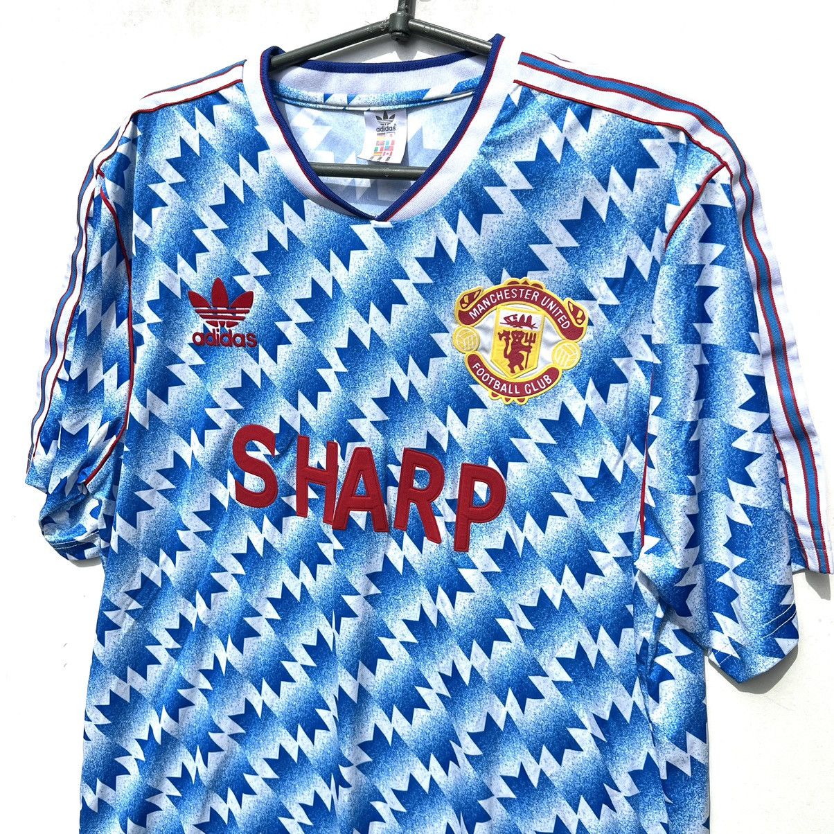 Adidas soccer jersey Adidas Manchester United 1990 1991 fake Size US XXL / EU 58 / 5 - 2 Thumbnail