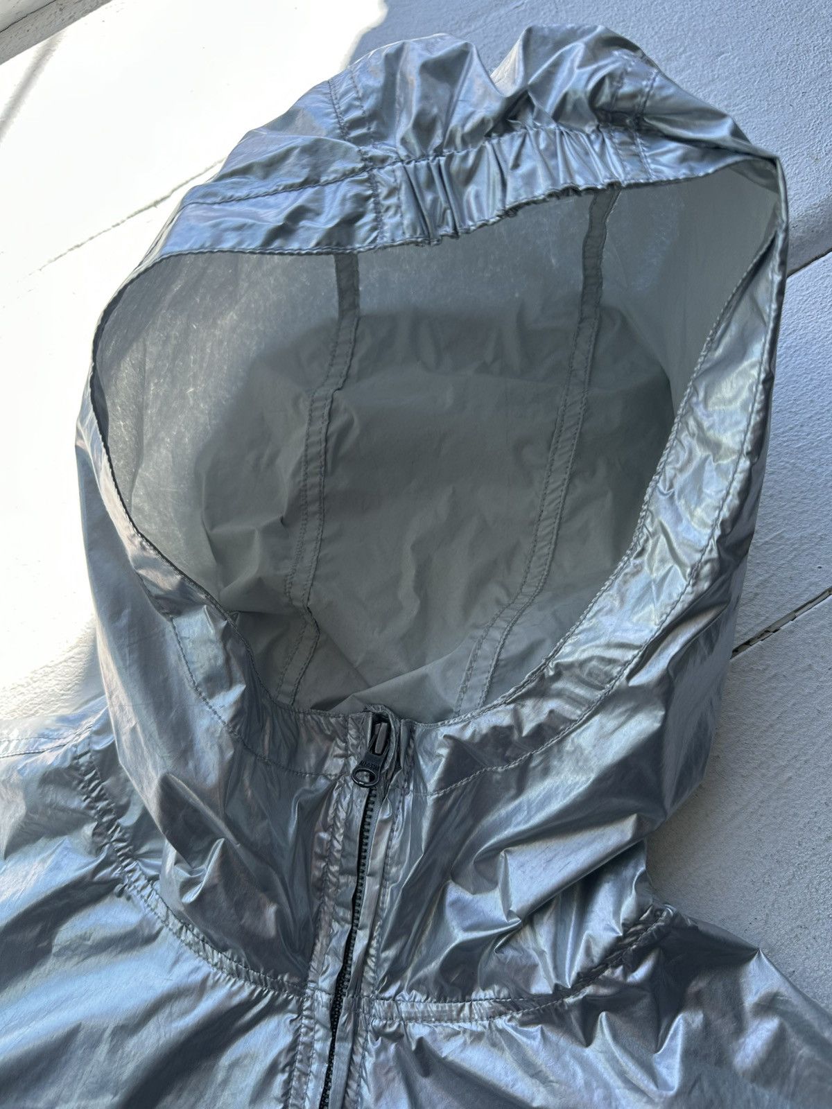 Converse SILVER 🚨 CONVERSE ALL STAR Y2K HOOD WINDBREAKER RARE ZIP Size M / US 6-8 / IT 42-44 - 6 Thumbnail