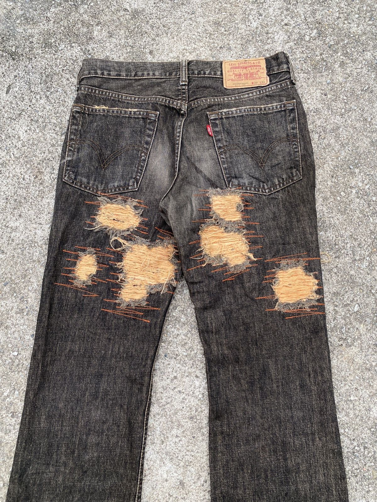 Levi's 2000s - Levi’s 517 Distressed Flare Denim Size US 29 - 8 Thumbnail