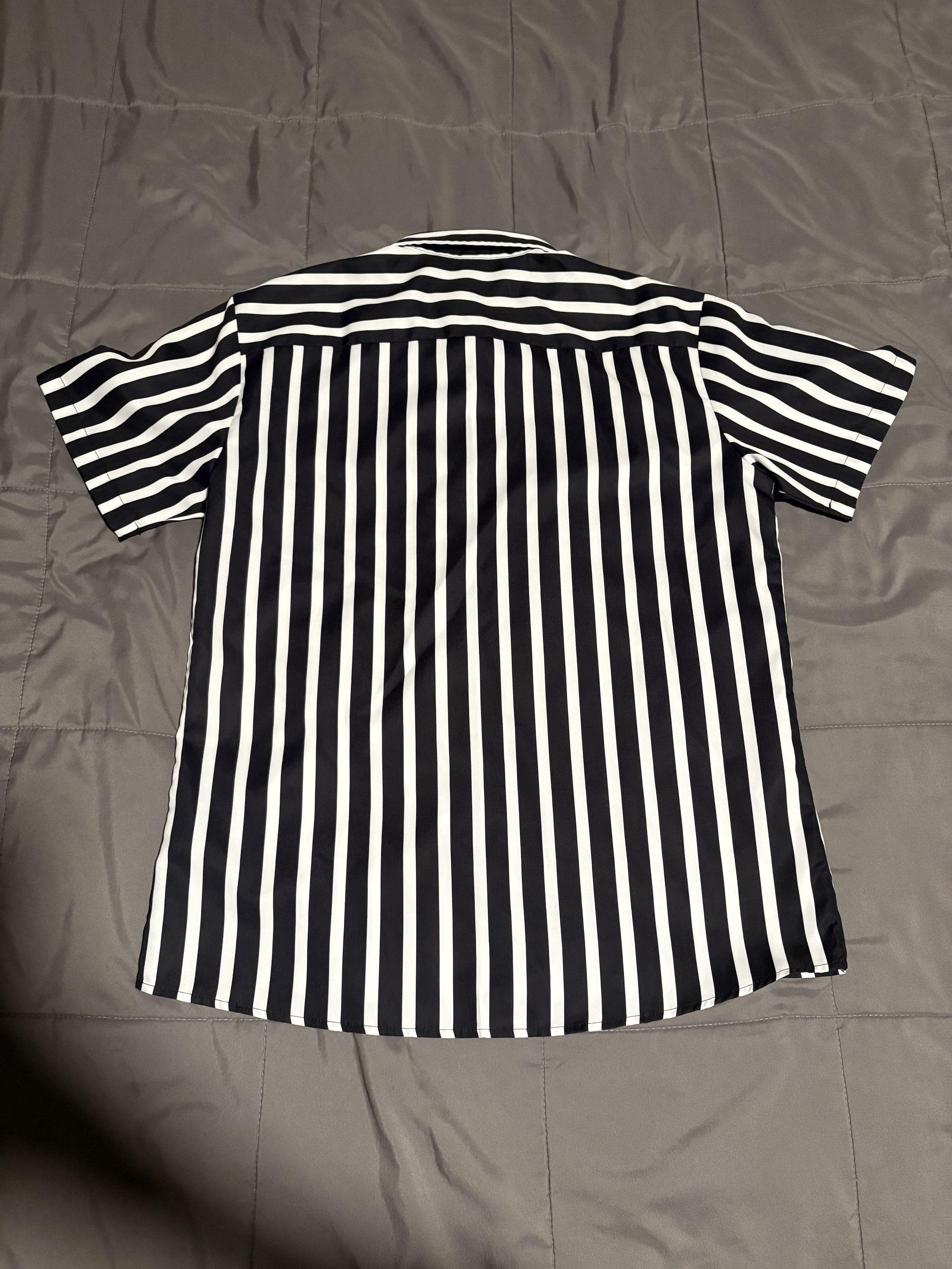 Other Black And White Striped Short Sleeve Shirt Size US M / EU 48-50 / 2 - 2 Thumbnail