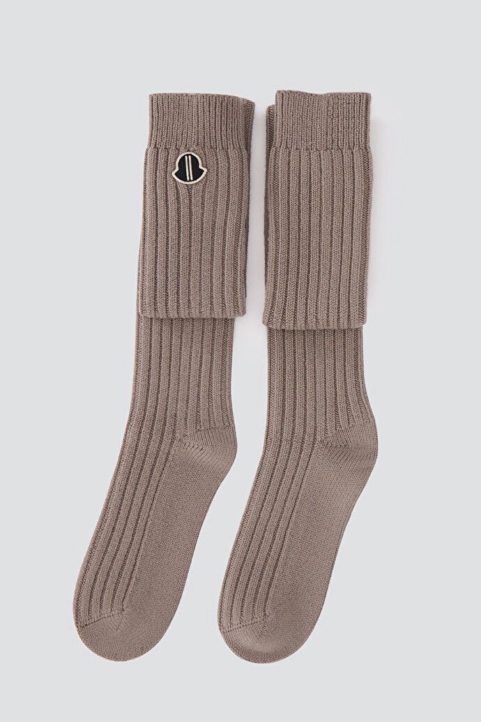 Moncler × Rick Owens MONCLER + RICK OWENS Thigh High Stocking in Dust Size ONE SIZE - 6 Thumbnail