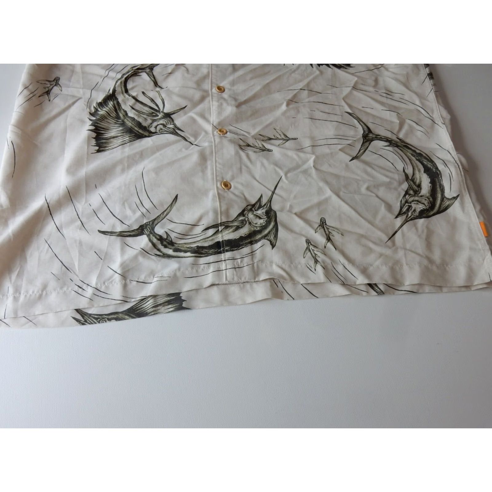Quiksilver Quiksilver Shirt Men XL Button-Up Short Sleeve Hawaiian Beige Size US XL / EU 56 / 4 - 2 Thumbnail