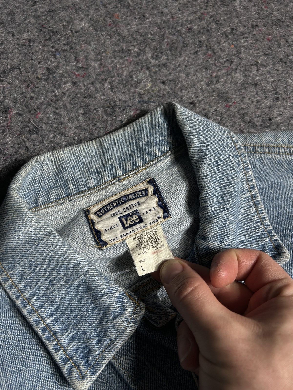 Lee VINTAGE Lee Denim Jacket Large 80s Wash Trucker Size US L / EU 52-54 / 3 - 3 Thumbnail