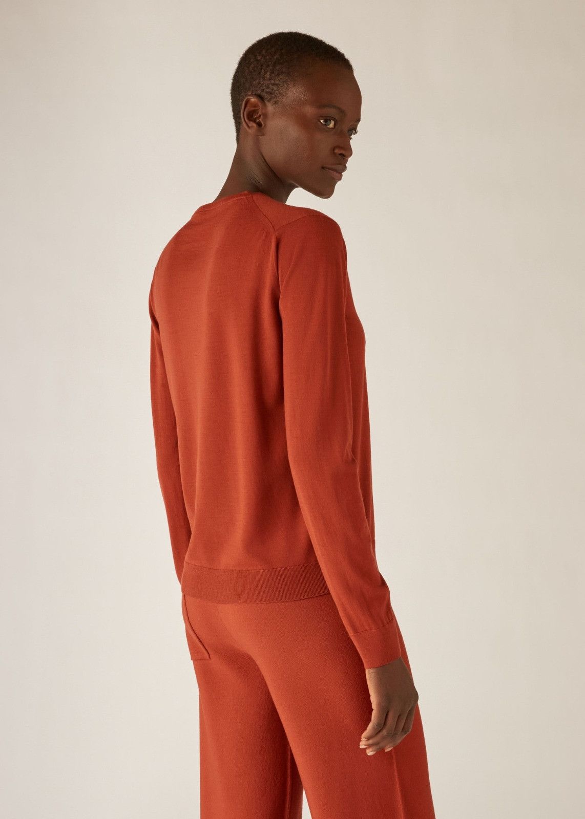 Loro Piana o1srvl11e0125 Valsesia Crewneck Sweater in Orange Size XS / US 0-2 / IT 36-38 - 3 Thumbnail