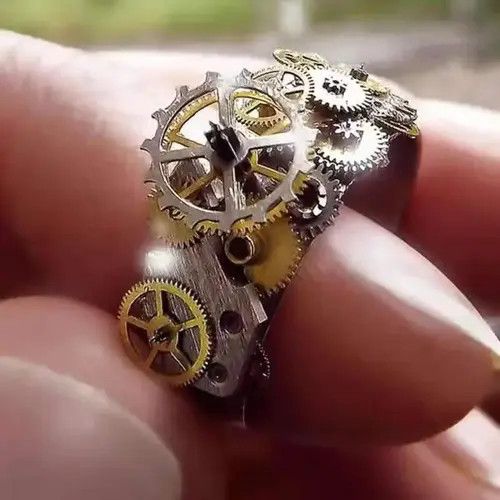 Other Punk Style Gear Expose Design Ring Size ONE SIZE - 4 Thumbnail