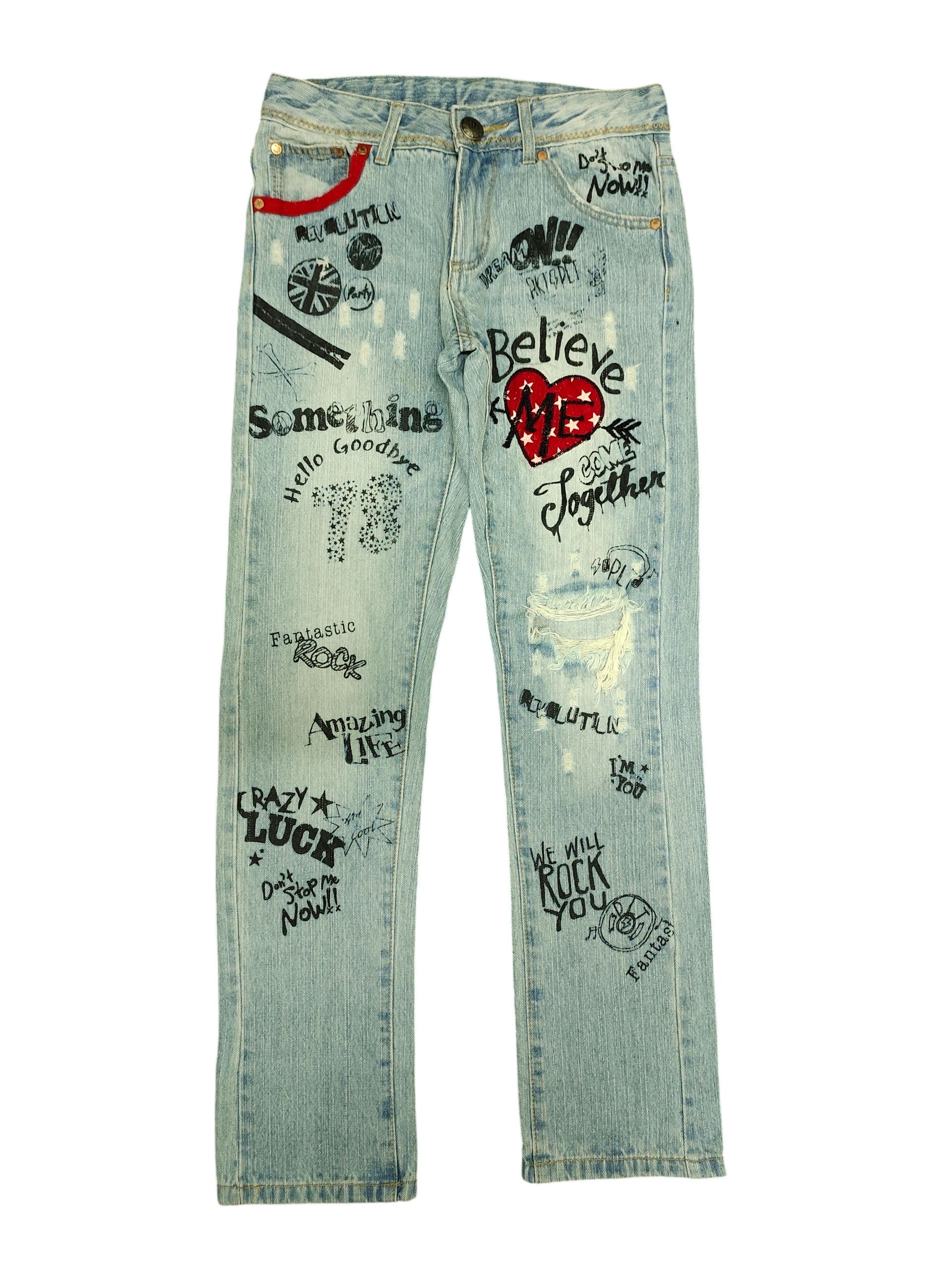 Hysteric Glamour Plt Jeans Japan Clawmark Distress Design Denim Jeans Size US 28 / EU 44 - 1 Thumbnail